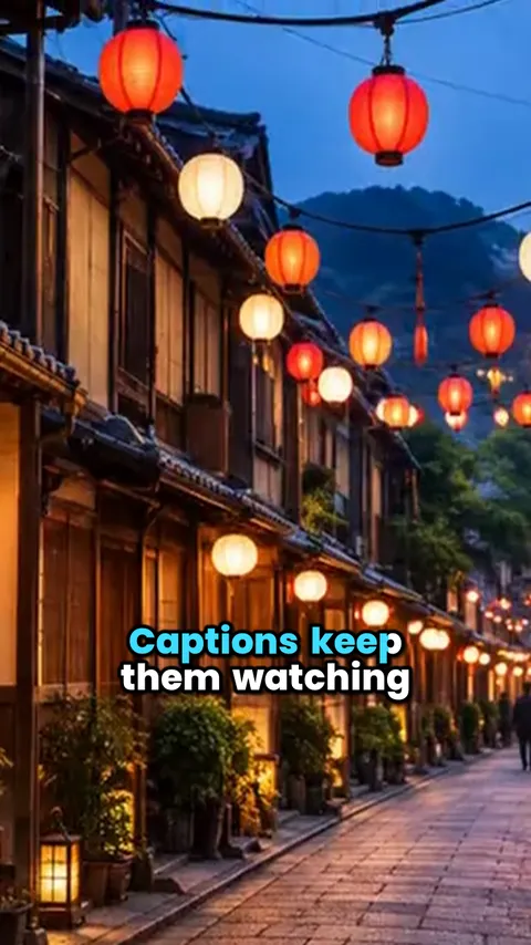 Frame captioned with the karaoke preset: Captions keep them watching in white Poppins, a cyan fill sweeping through each word